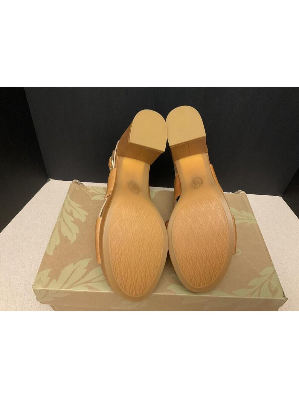 New! Womens Sofft Liv Luggage Leather Slingback Block Heels. Size 9M. Nice!!! - Picture 7 of 7